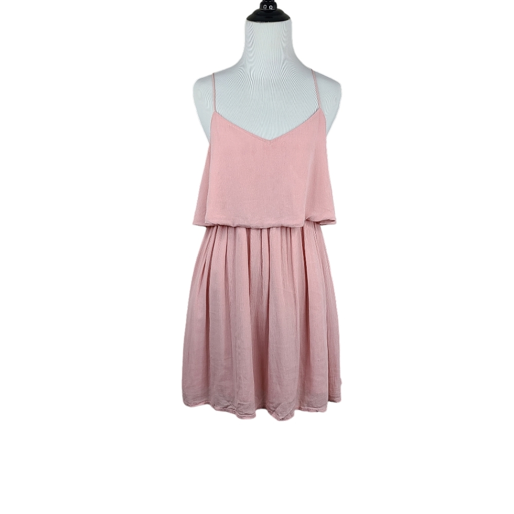 Topshop Petites light pink top overlay dress w/cutout back detail. Size 8 petite